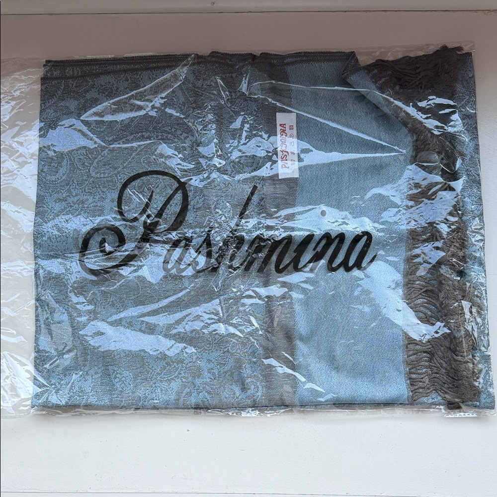 Blue Pashmina Scarf Wrap